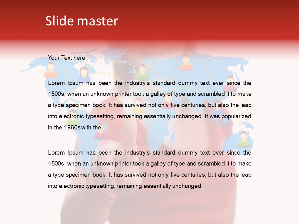 Man Friend Button PowerPoint Template