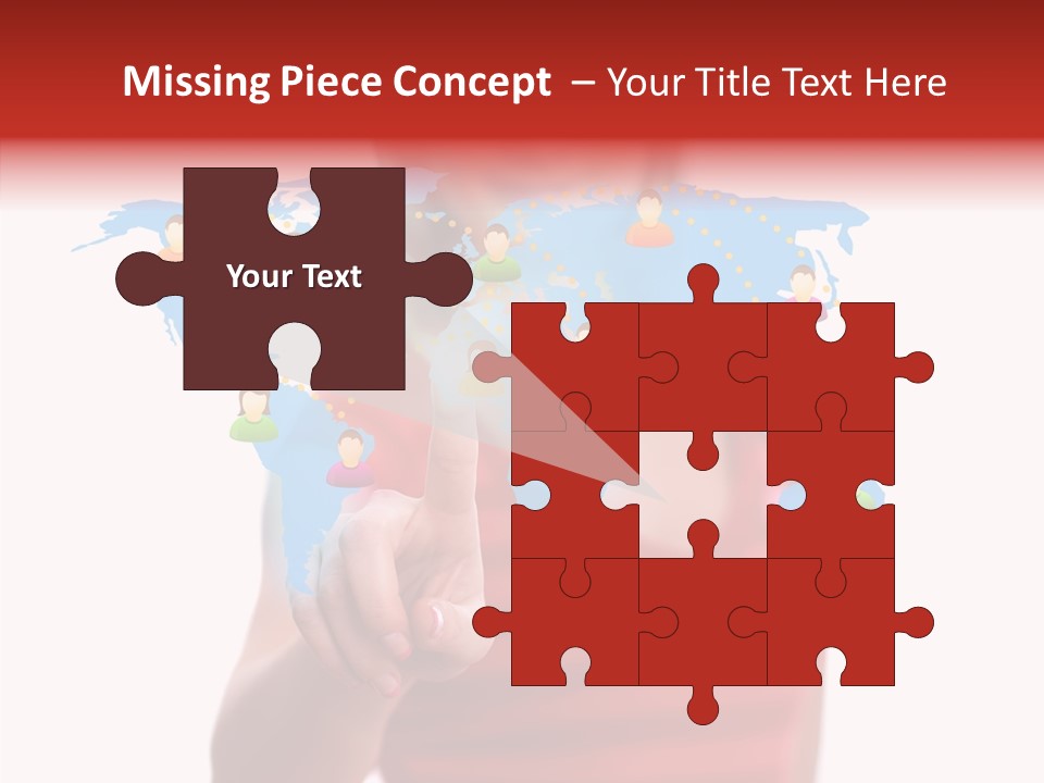 Man Friend Button PowerPoint Template