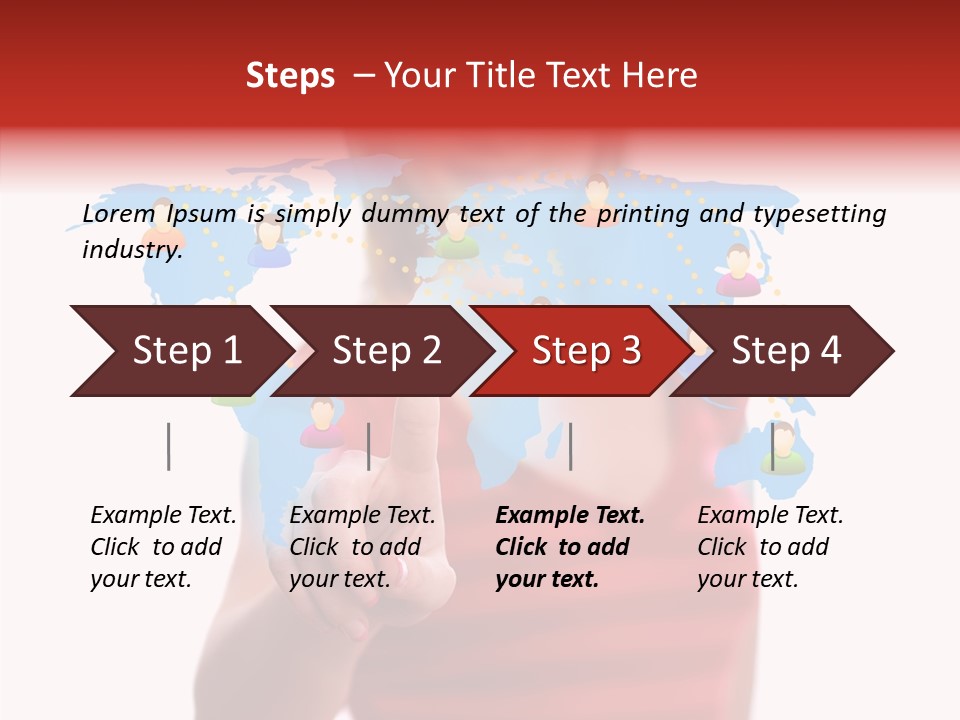 Man Friend Button PowerPoint Template