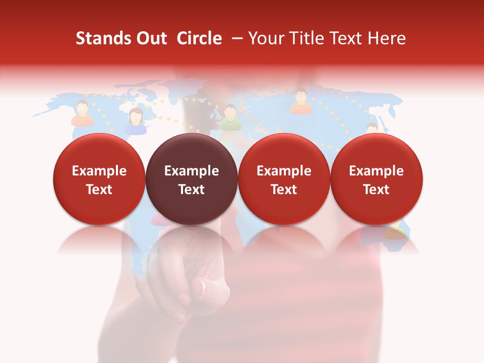 Man Friend Button PowerPoint Template