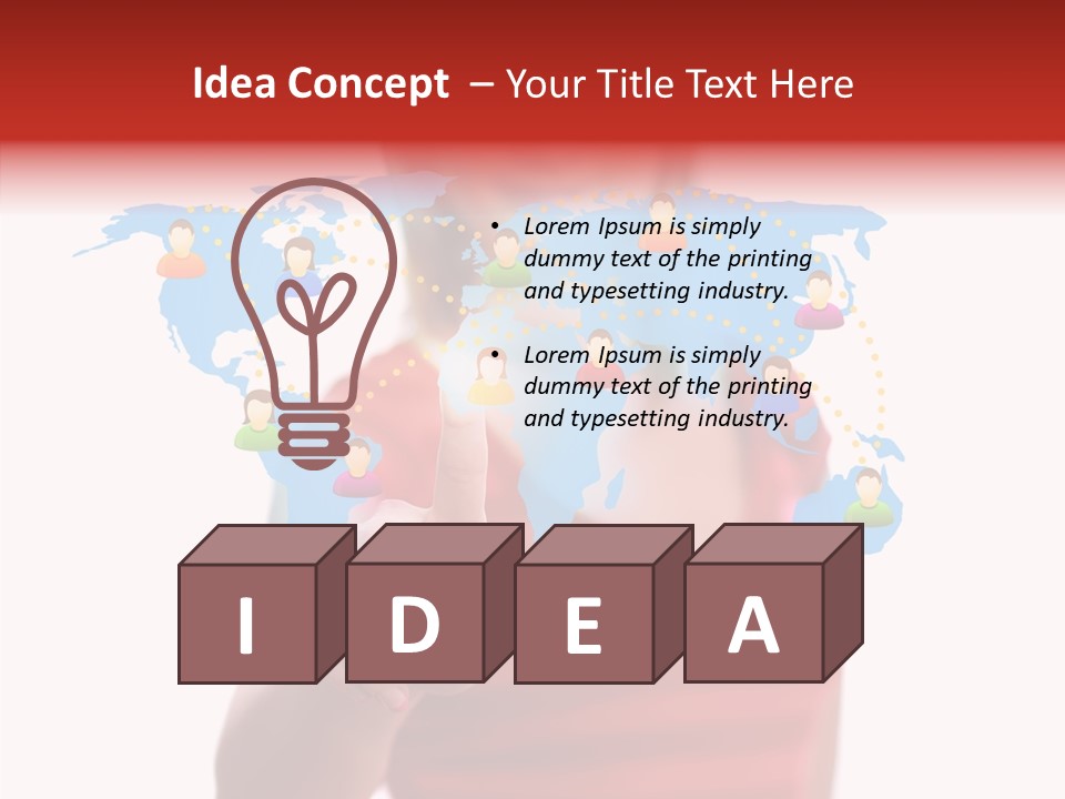 Man Friend Button PowerPoint Template