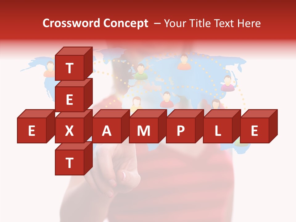 Man Friend Button PowerPoint Template