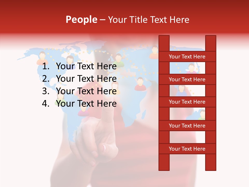 Man Friend Button PowerPoint Template