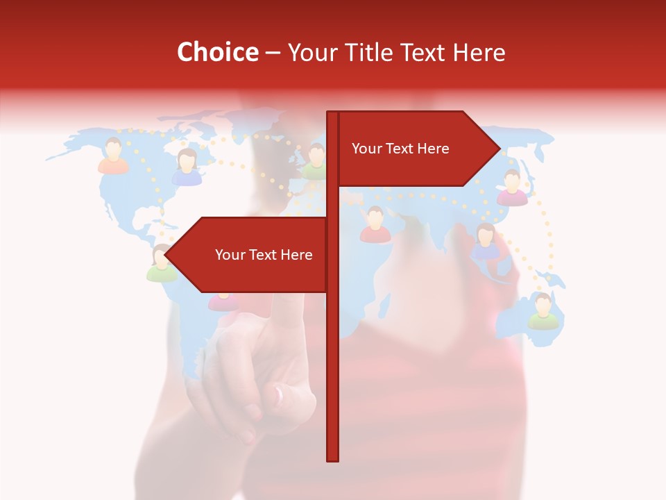 Man Friend Button PowerPoint Template