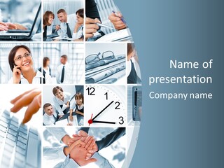 Clock Plan News PowerPoint Template