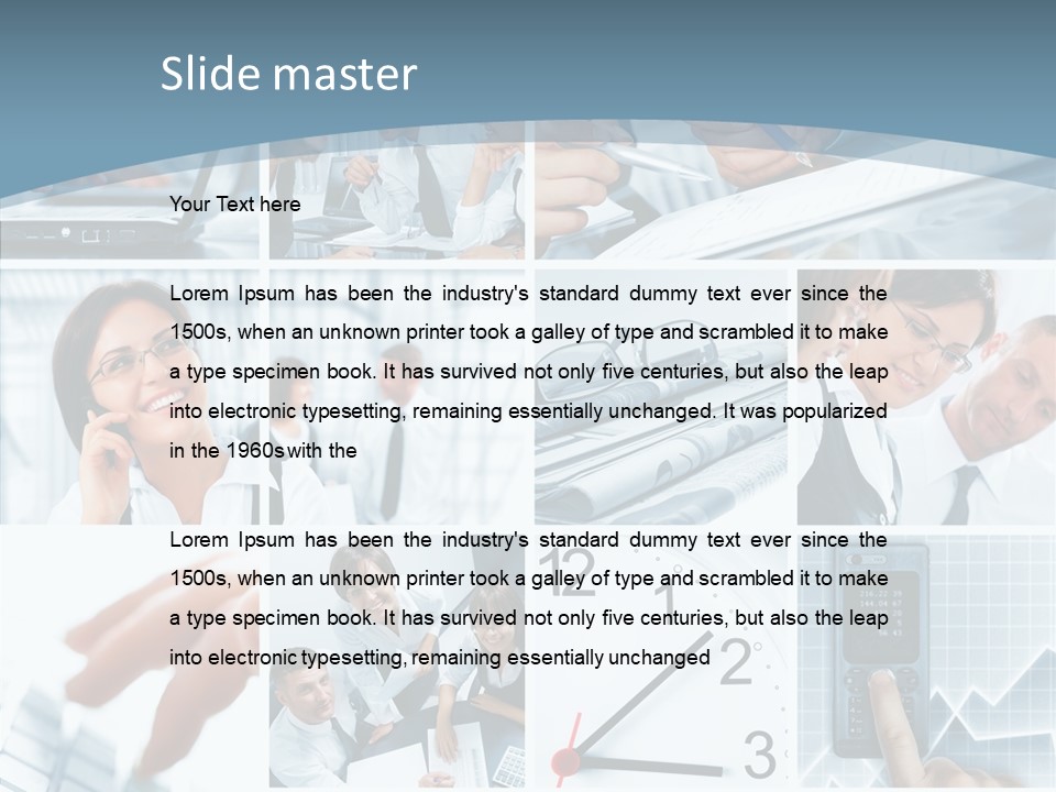 Clock Plan News PowerPoint Template