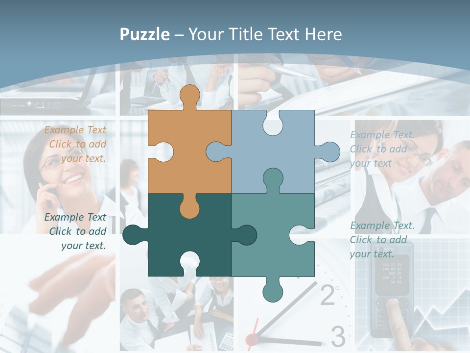 Clock Plan News PowerPoint Template