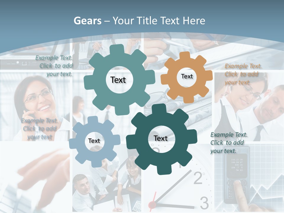 Clock Plan News PowerPoint Template