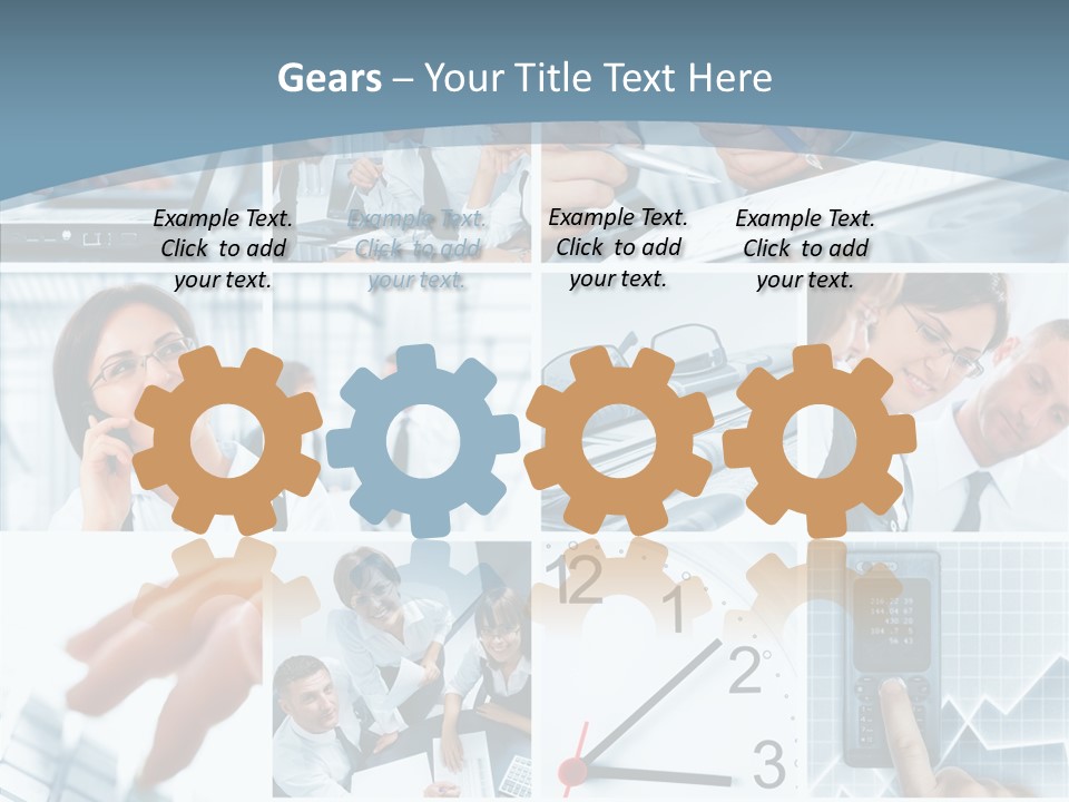 Clock Plan News PowerPoint Template