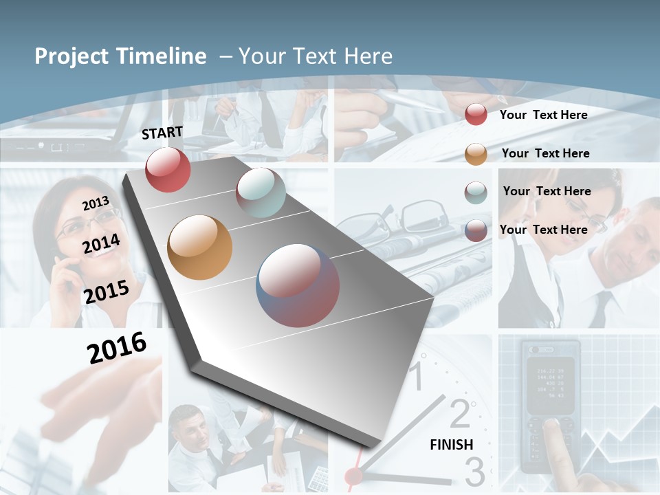 Clock Plan News PowerPoint Template