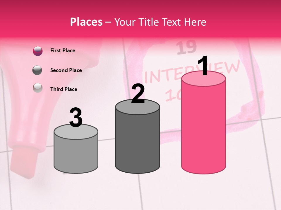 Closeup Reminder Pink PowerPoint Template