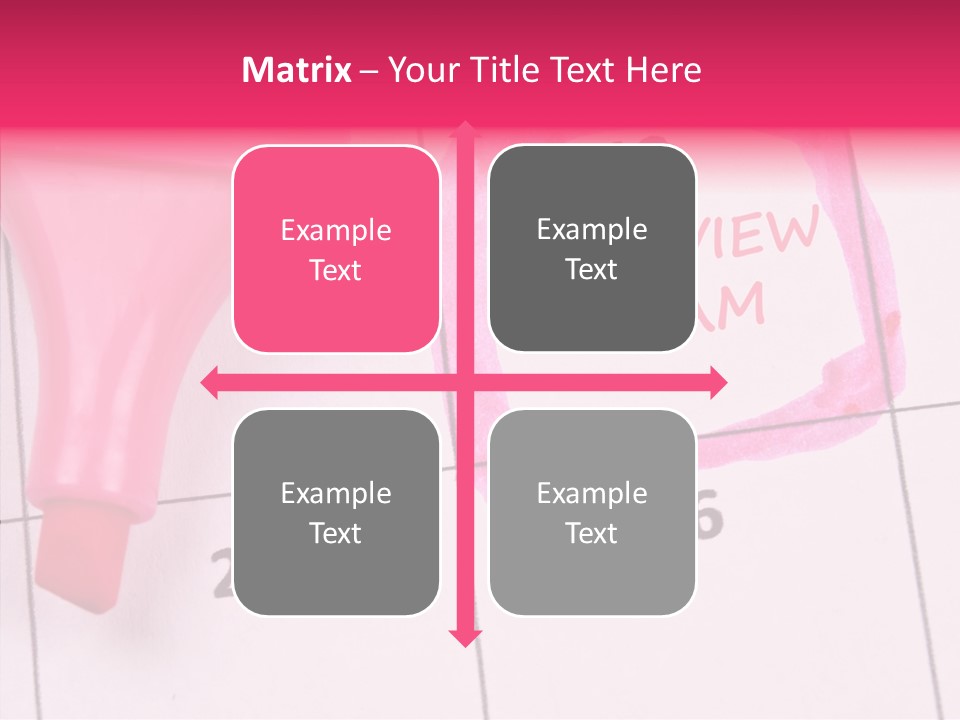 Closeup Reminder Pink PowerPoint Template