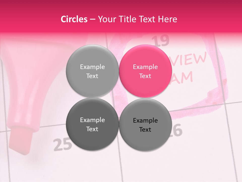 Closeup Reminder Pink PowerPoint Template