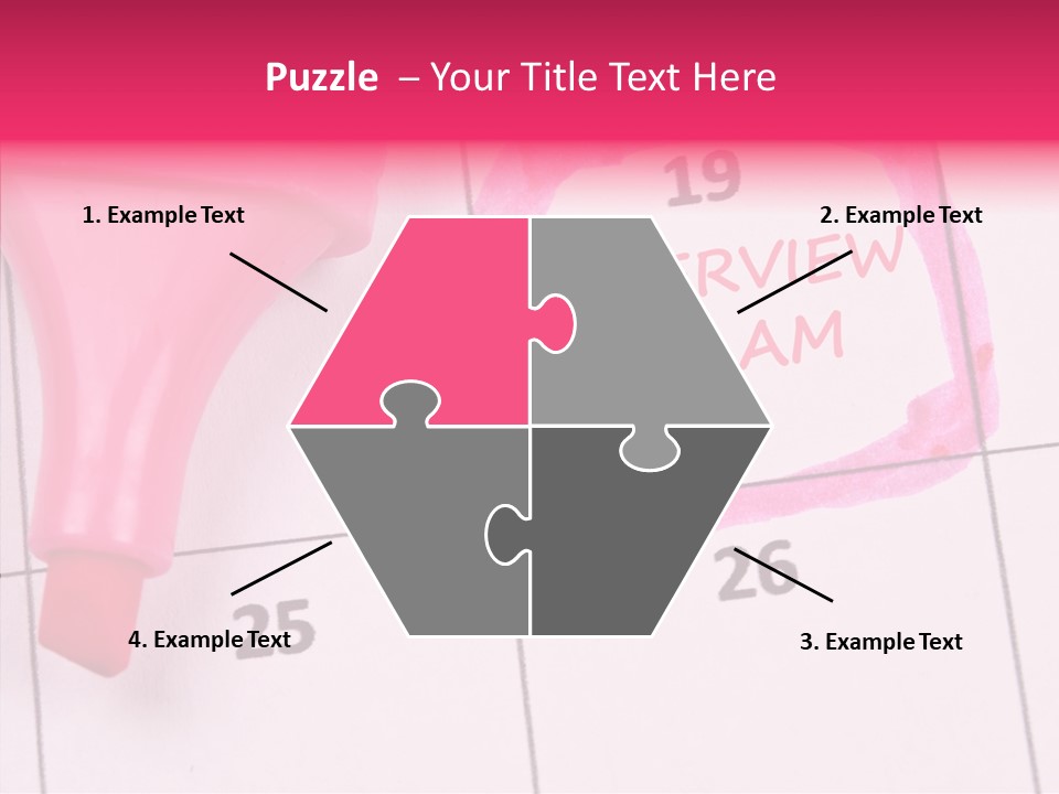Closeup Reminder Pink PowerPoint Template