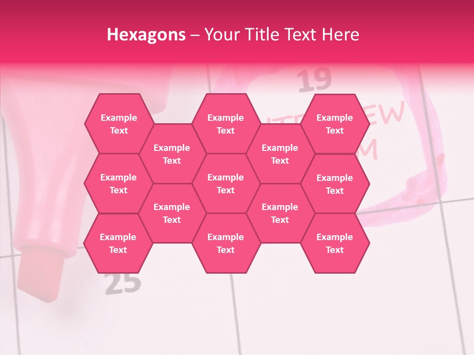 Closeup Reminder Pink PowerPoint Template