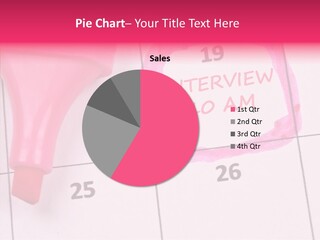 Closeup Reminder Pink PowerPoint Template