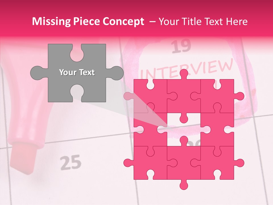 Closeup Reminder Pink PowerPoint Template