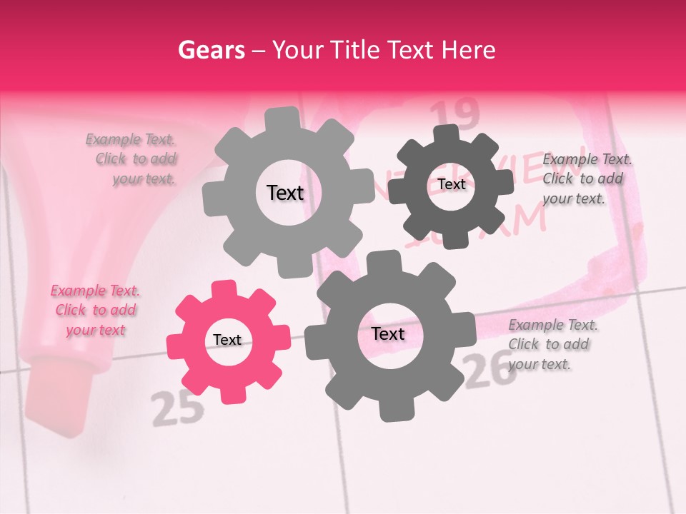 Closeup Reminder Pink PowerPoint Template