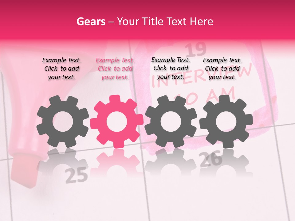 Closeup Reminder Pink PowerPoint Template