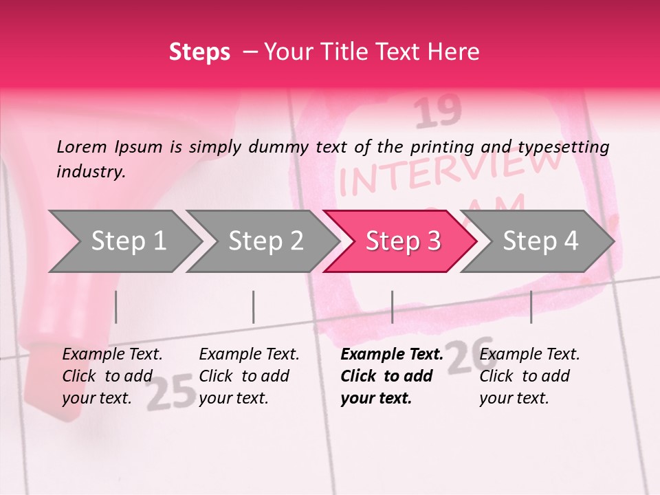 Closeup Reminder Pink PowerPoint Template