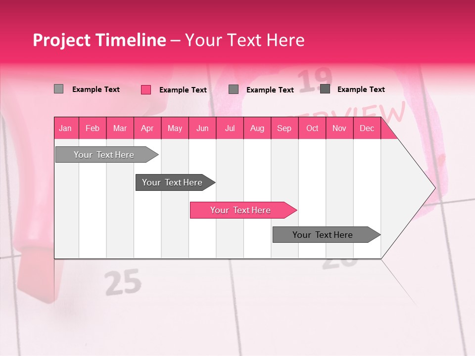 Closeup Reminder Pink PowerPoint Template