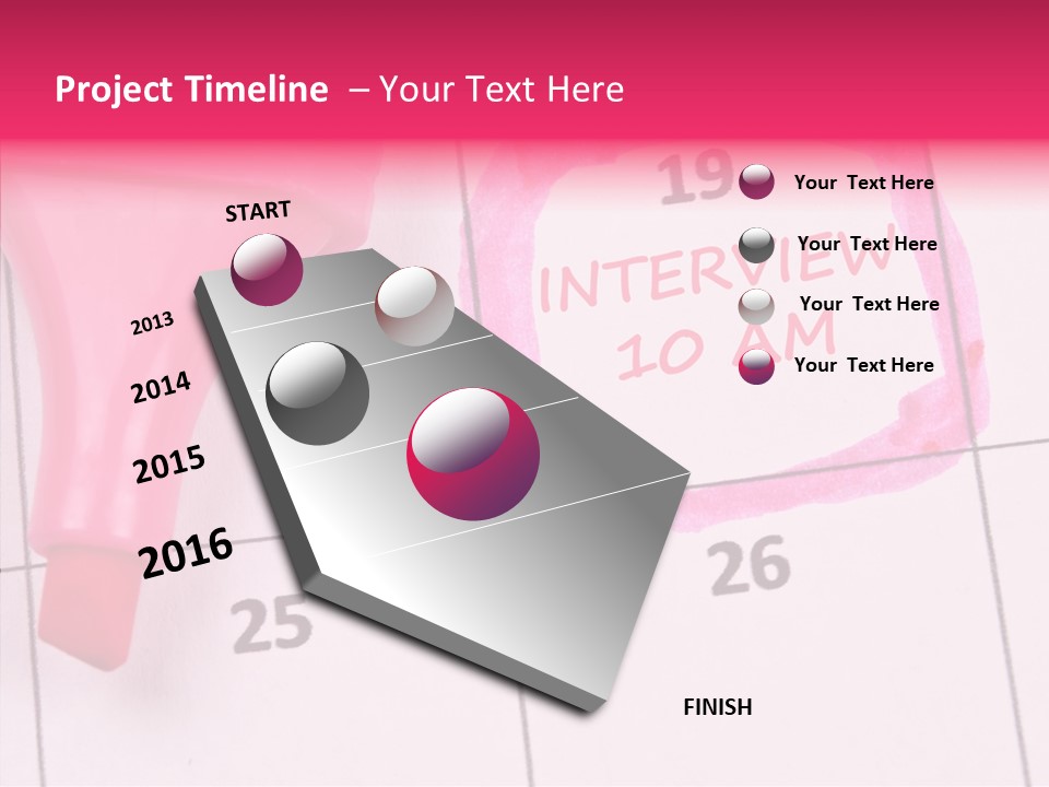 Closeup Reminder Pink PowerPoint Template