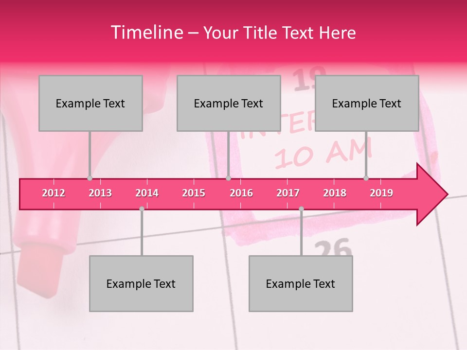 Closeup Reminder Pink PowerPoint Template
