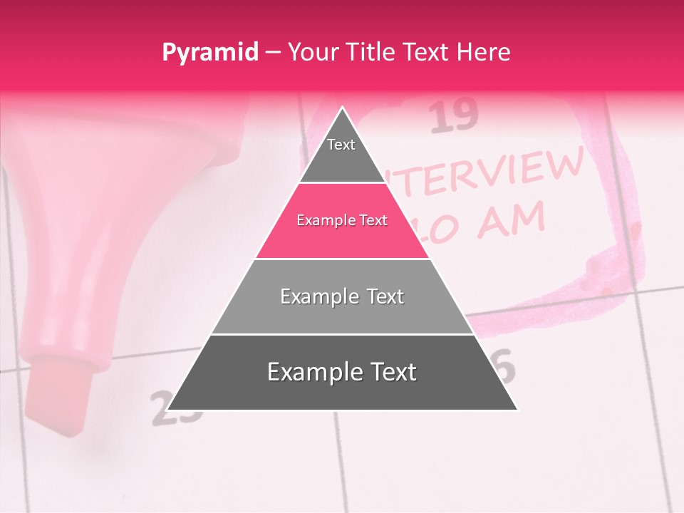 Closeup Reminder Pink PowerPoint Template