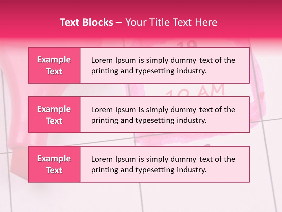 Closeup Reminder Pink PowerPoint Template