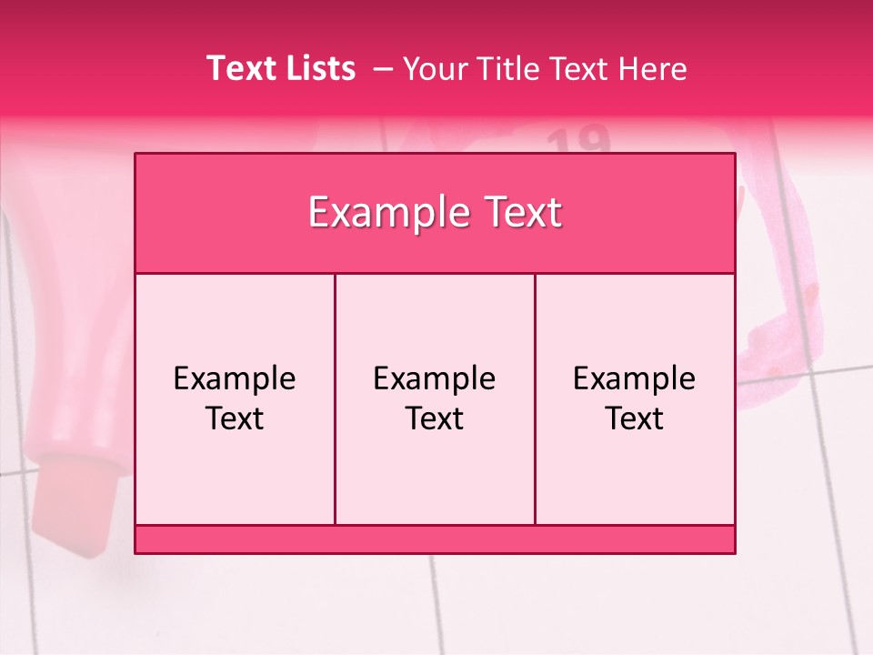 Closeup Reminder Pink PowerPoint Template