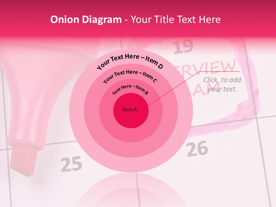 Closeup Reminder Pink PowerPoint Template