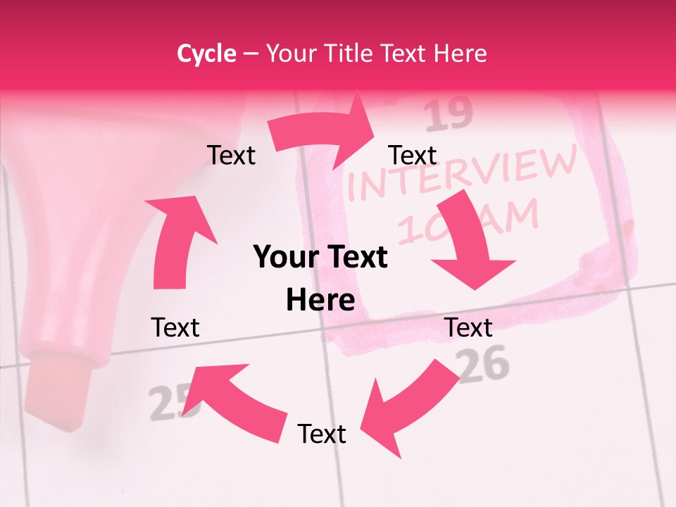 Closeup Reminder Pink PowerPoint Template