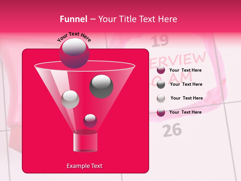 Closeup Reminder Pink PowerPoint Template