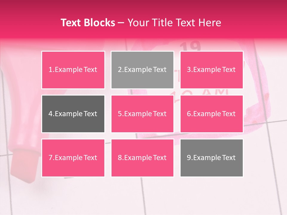Closeup Reminder Pink PowerPoint Template