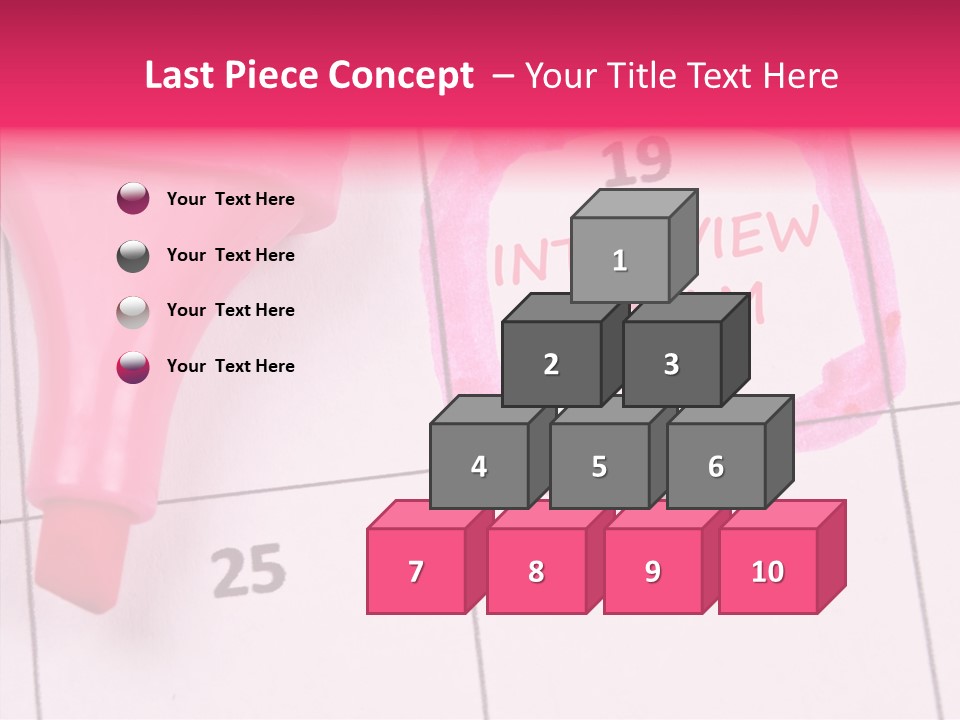 Closeup Reminder Pink PowerPoint Template