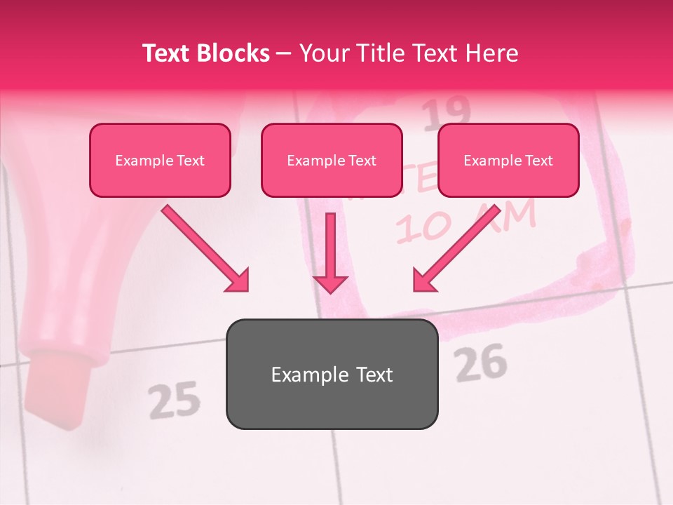 Closeup Reminder Pink PowerPoint Template
