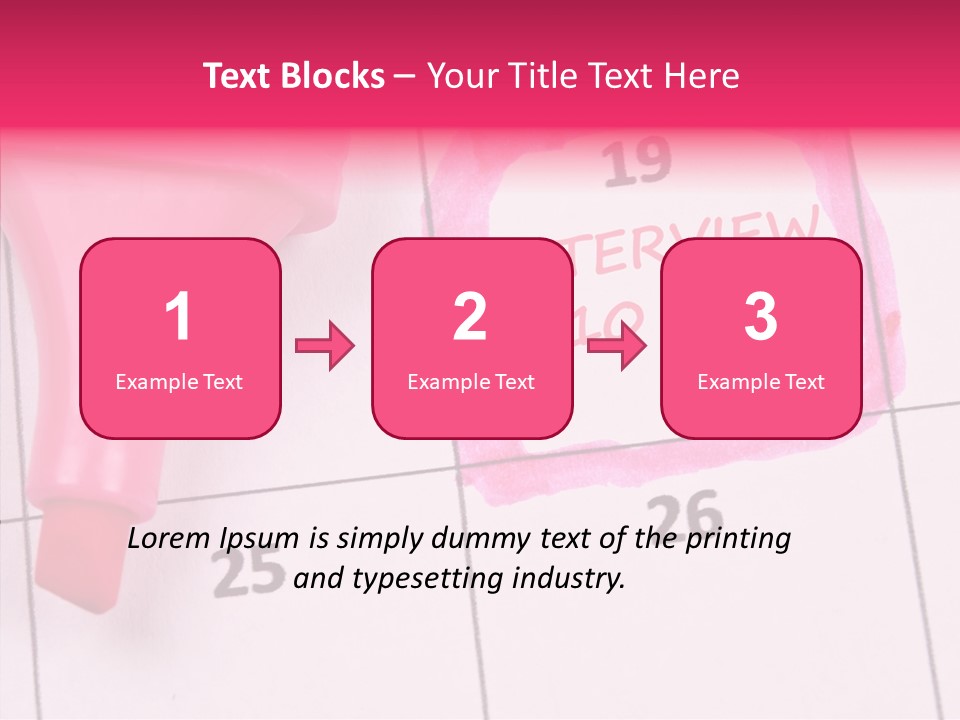 Closeup Reminder Pink PowerPoint Template