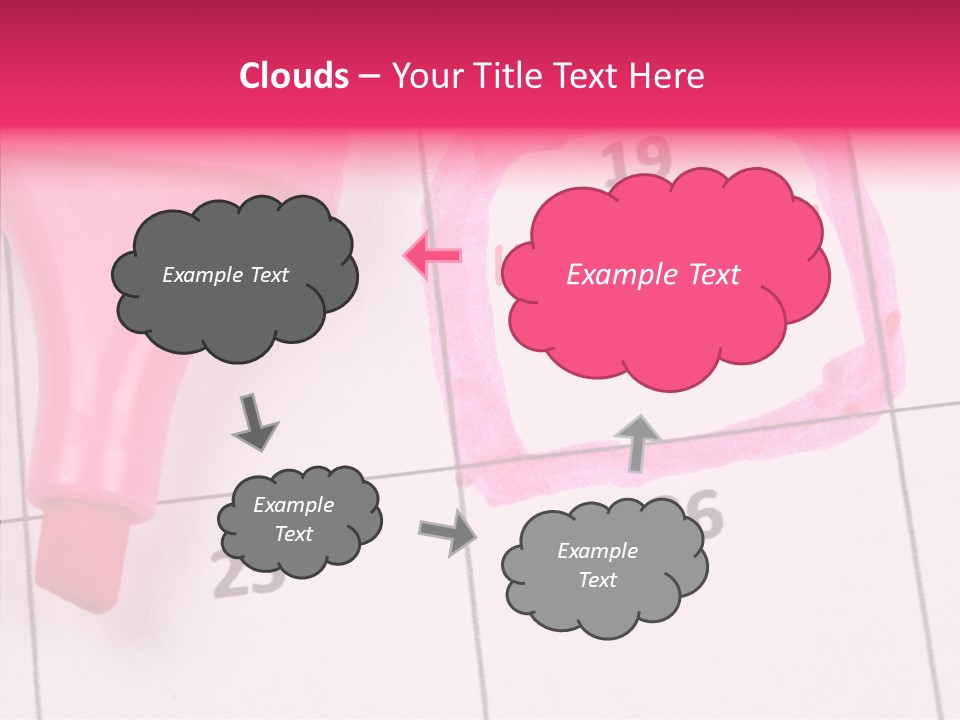 Closeup Reminder Pink PowerPoint Template