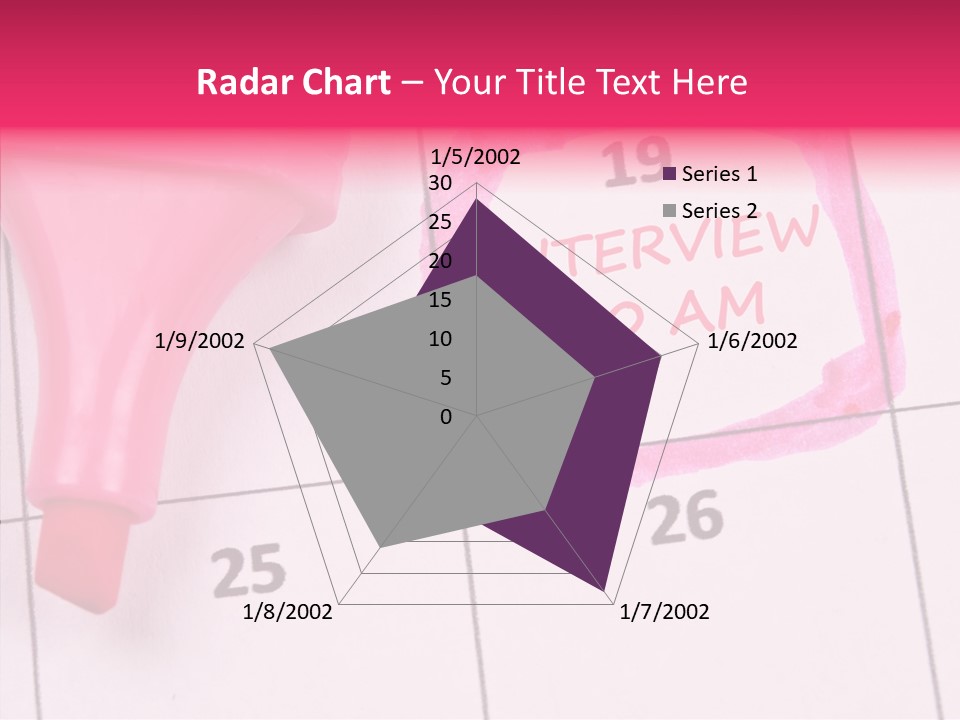 Closeup Reminder Pink PowerPoint Template