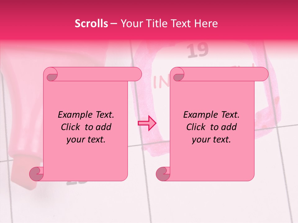 Closeup Reminder Pink PowerPoint Template