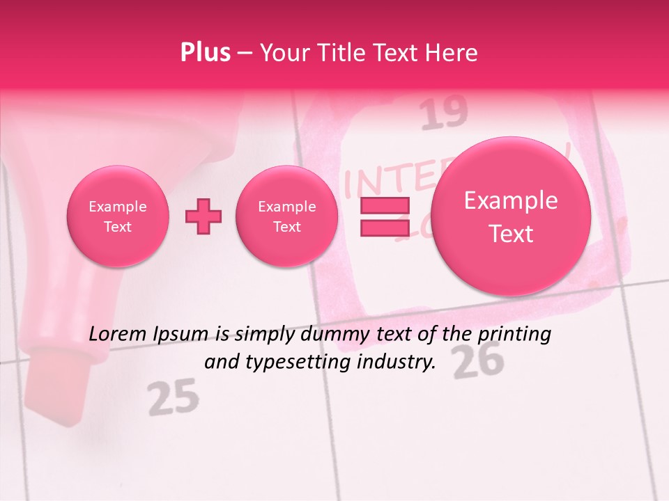 Closeup Reminder Pink PowerPoint Template
