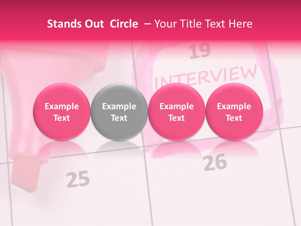 Closeup Reminder Pink PowerPoint Template