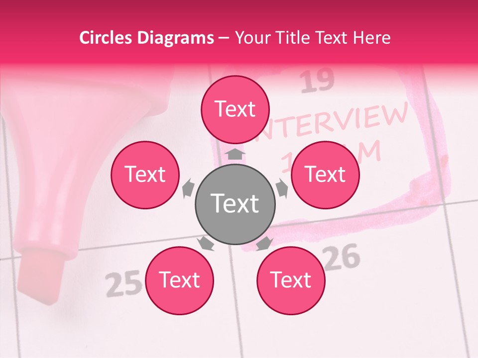 Closeup Reminder Pink PowerPoint Template