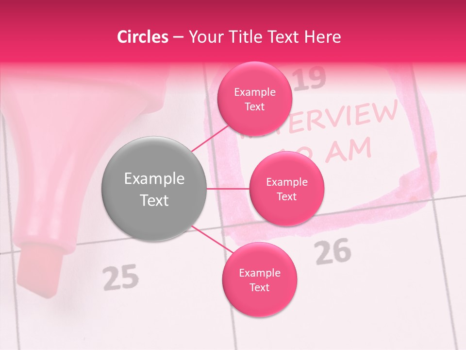 Closeup Reminder Pink PowerPoint Template
