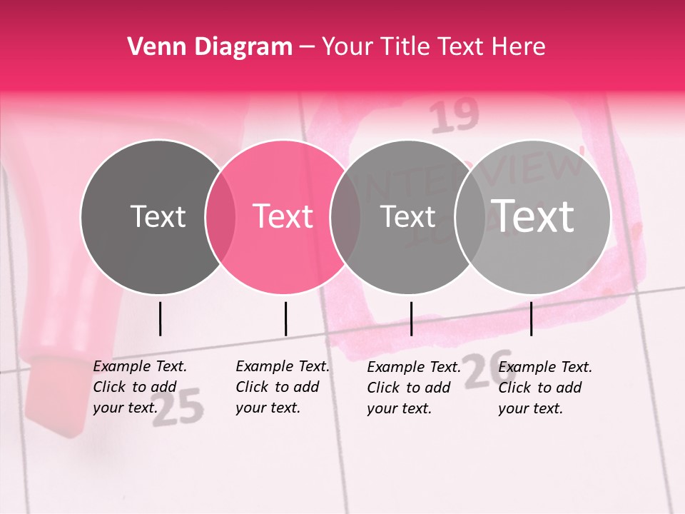 Closeup Reminder Pink PowerPoint Template