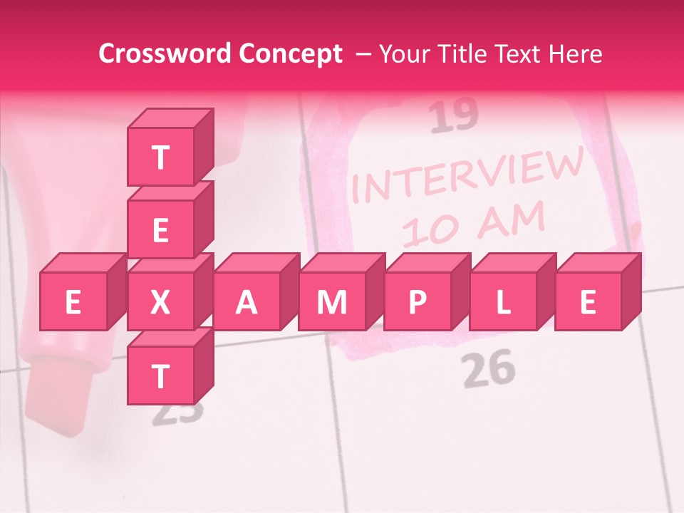 Closeup Reminder Pink PowerPoint Template