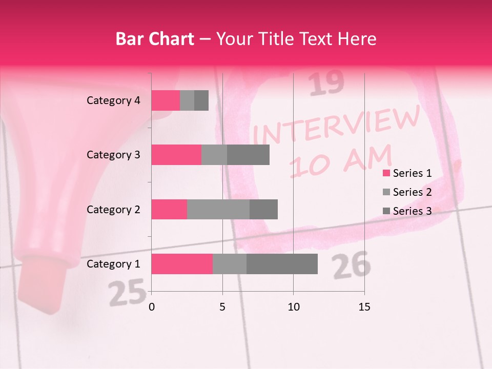 Closeup Reminder Pink PowerPoint Template