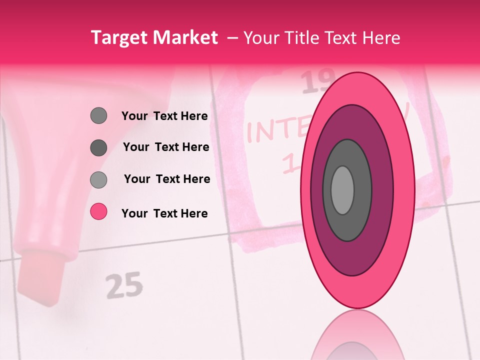Closeup Reminder Pink PowerPoint Template