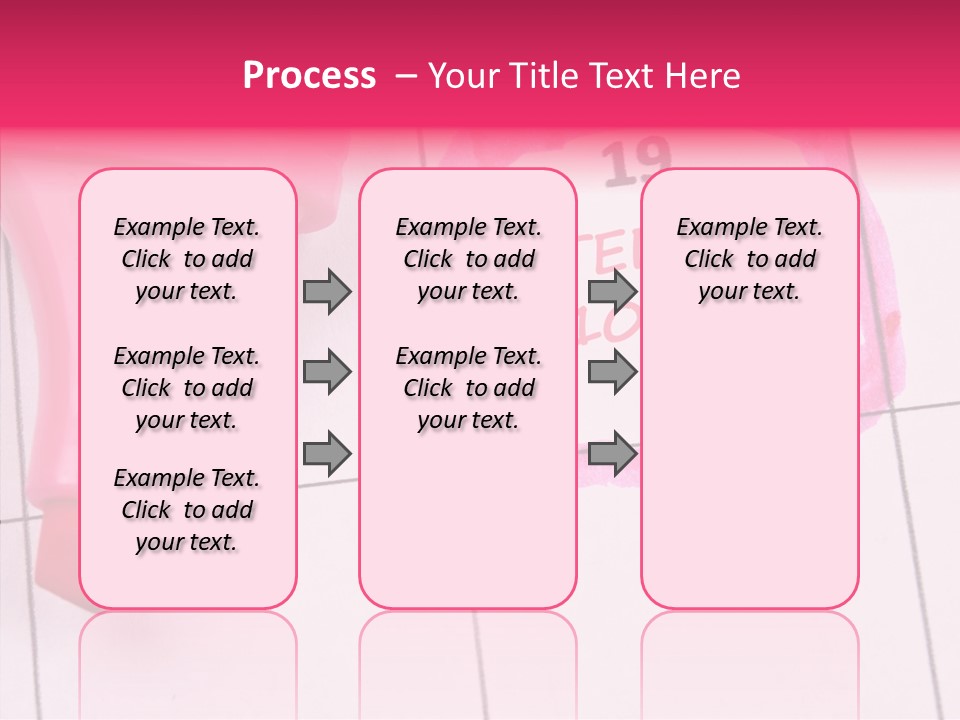 Closeup Reminder Pink PowerPoint Template