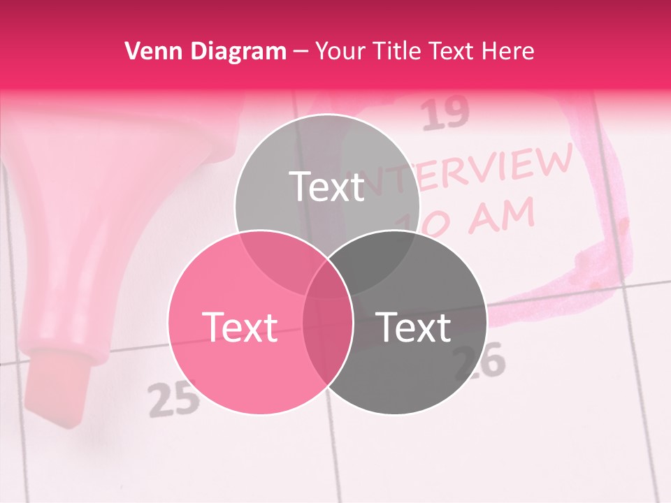 Closeup Reminder Pink PowerPoint Template